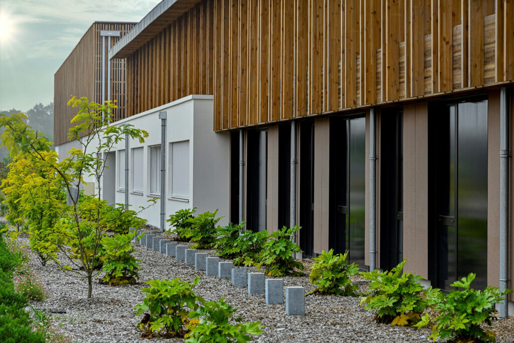 Bâtiment avec isolation extérieur