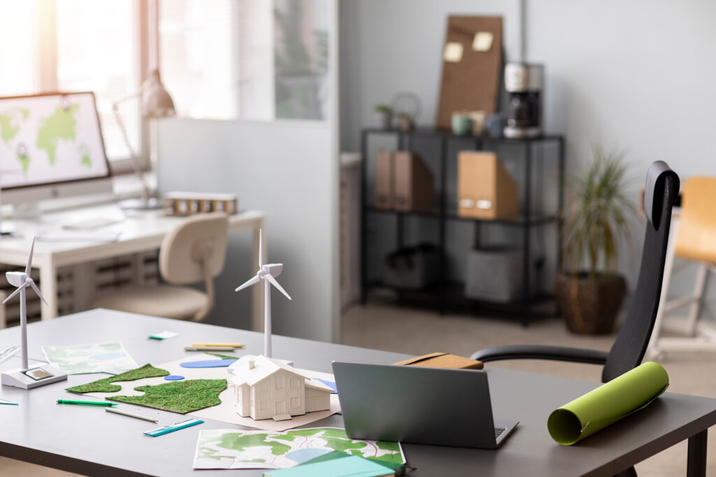 Projet d'architecture avec des énergies renouvelables