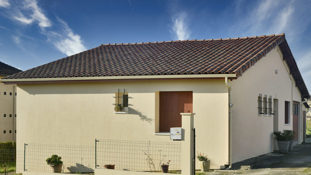 Maison avec isolation thermique par l'extérieur